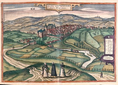 Zschopau, Tyskland - i "Civitates Orbis Terrarum" av Georg Braun, Köln 1617 av Georg Braun