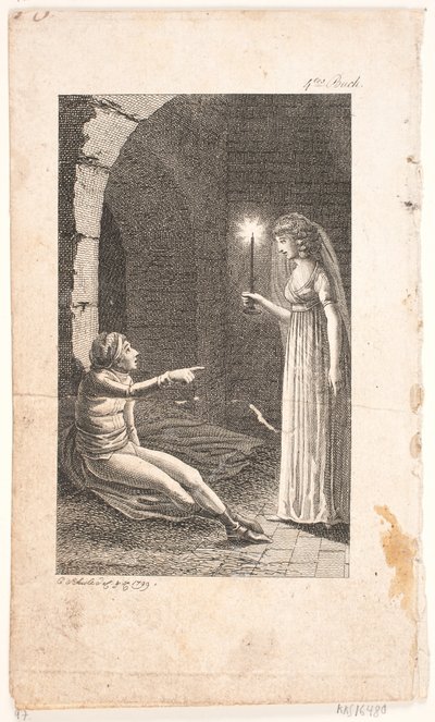 Illustration med fängelse scen av Georg Christian Schule