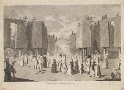 Prospekt taget vid infarten till Friederichsberg Hauge år 1786 av Georg Christian Schule