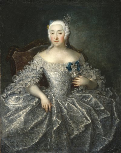 Porträtt av grevinnan Varvara Alexeyevna Sheremetyeva 1711-1767, 1746 av Georg Christoph Grooth