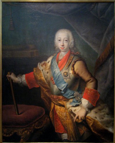 Porträtt av storhertig Peter Fedorovich (senare kejsar Peter III) av Georg Cristoph Grooth