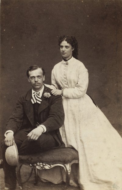 Storhertig Alexander Alexandrovich av Ryssland och prinsessan Dagmar av Danmark, 1866. av Georg Emil Hansen