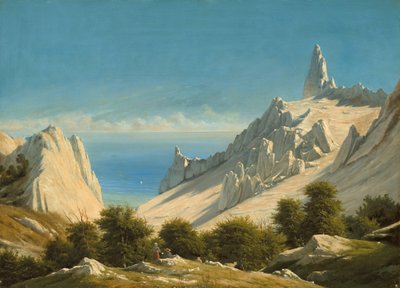 Utsikt över Sommerspiret, Møns klippor, 1846. av Georg Emil Libert