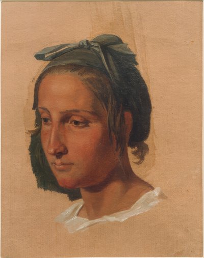 Porträttstudie av en italiensk kvinna av Georg Friedrich August Lucas
