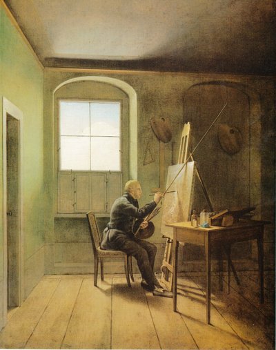 Tyska: Caspar David Friedrich i sin ateljé Caspar David Friedrich i sin ateljé (1811) av Georg Friedrich Kersting