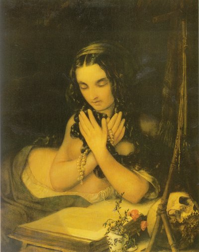 Tysk:  Maria Magdalena Botfärdiga Maria Magadalene av Georg Friedrich Kersting