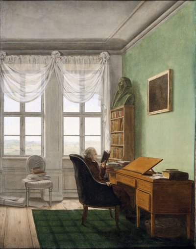 Tyska:  Reinhards Studierstube Cout-själavårdaren Reinhards arbetsrum av Georg Friedrich Kersting