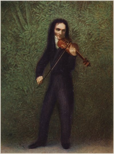 Porträtt av Niccolo Paganini av Georg Friedrich Kersting