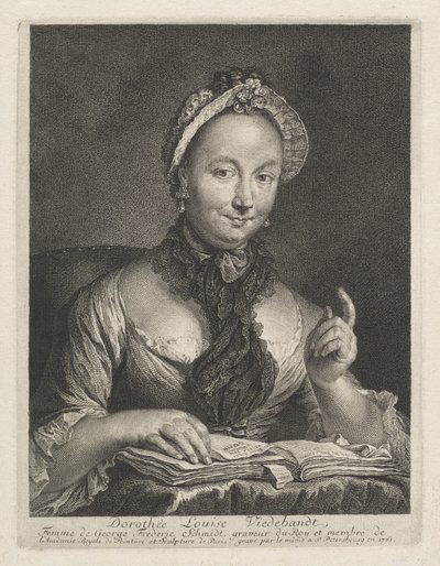 Dorothée Louise Viedebandt (Konstnärens fru) av Georg Friedrich Schmidt