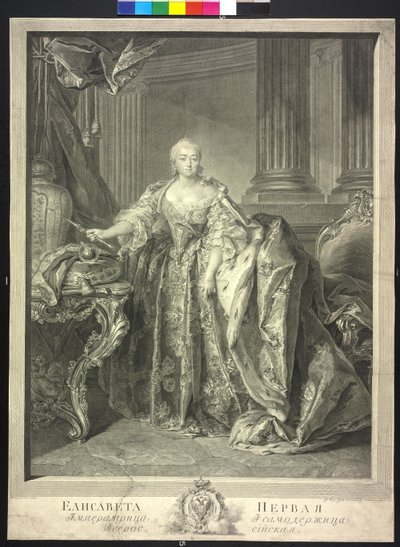 Kejsarinnan av Ryssland Elisabeth Petrowna av Georg Friedrich Schmidt