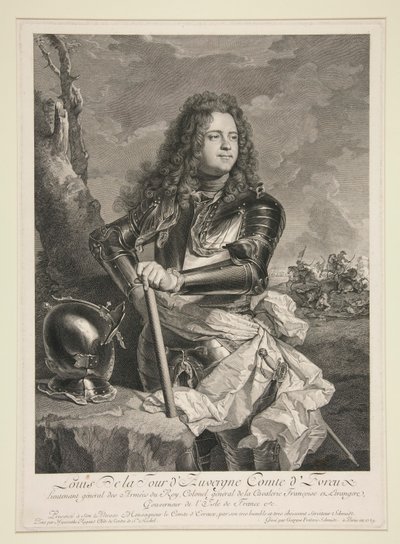 Porträtt av Louis de la tour d av Georg Friedrich Schmidt
