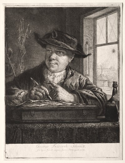 Självporträtt av Georg Friedrich Schmidt
