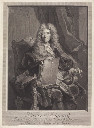 Pierre Mignard av Georg Friedrich Schmidt after Hyacinthe Rigaud