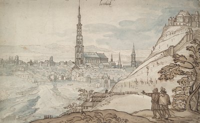Utsikt över Landshut av Georg Hoefnagel