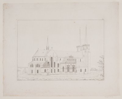 Danska: Roskilde domkyrka sedd från norr av Georg Hoffmann