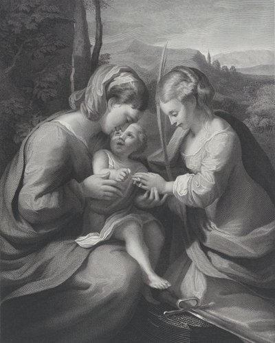 Saint Catherines mystiska äktenskap, ca. 1831. av Georg Jacob Felsing