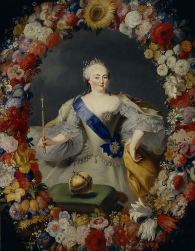 Porträtt av kejsarinnan Elisabeth 1709-1762, 1754 av Georg Kaspar von Prenner