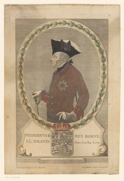 Porträtt av Fredrik den store av Georg Mathäus Probst