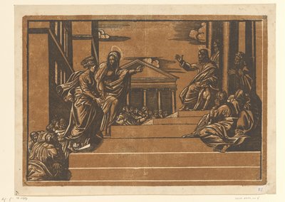 Märta leder Maria Magdalena till templet av Georg Matheus