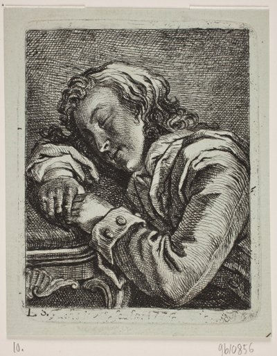 En sovande man av Georg Mathias Fuchs