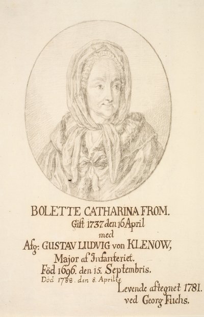 Porträtt av Bolette Catharina From av Georg Mathias Fuchs