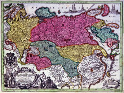 Det ryska imperiet av Georg Matthäus Seutter