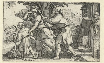 Abraham driver ut Hagar och Ismael Story of Abraham (serietitel) av Georg Pencz