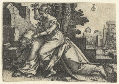 Aristoteles och Phyllis (Campaspe) av Georg Pencz