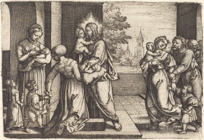 Kristus omgiven av barn av Georg Pencz