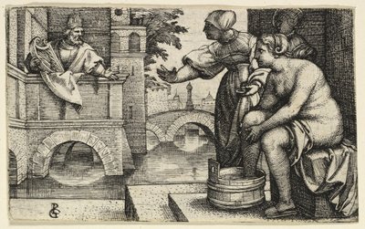 David observerar Batseba av Georg Pencz