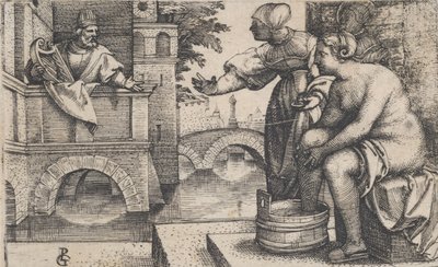 David och Batseba. av Georg Pencz