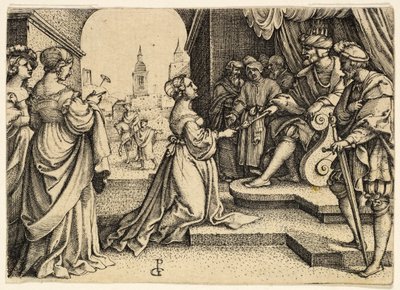 Ester före Ahasveros av Georg Pencz