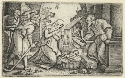 Herdars födelse och tillbedjan Life of Christ (serietitel) av Georg Pencz