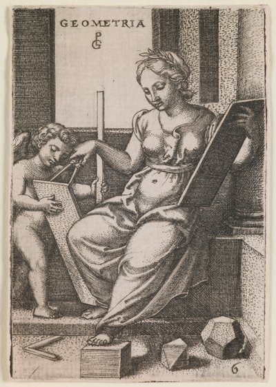 Geometria, från serien "The Liberal Arts" av Georg Pencz