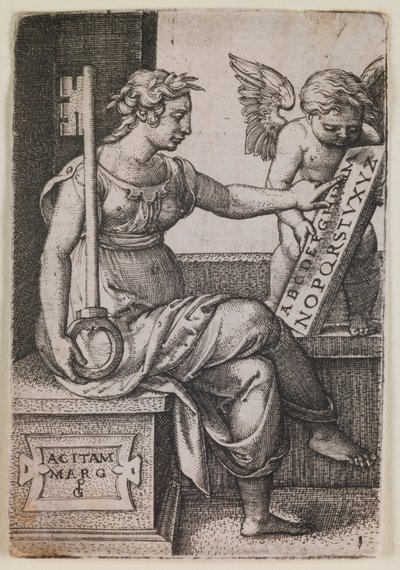 Grammatica, från serien "The Liberal Arts" av Georg Pencz