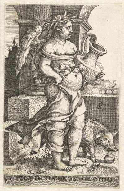Frosseri (Gula) Gvla innvmeros occido (titel på objekt) Seven Deadly Sins (serietitel) av Georg Pencz
