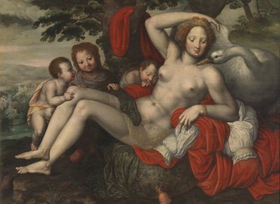 Leda och svanen, mitten av 1500-talet av Georg Pencz