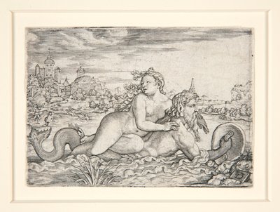 Jungfru bortförd av sjömonster av Georg Pencz