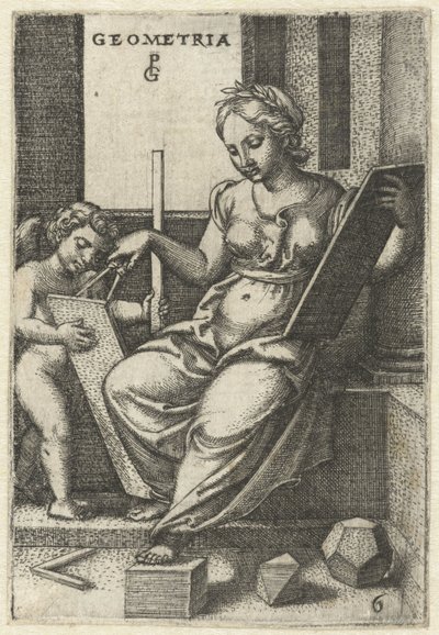 Geometri Geometri (titel på objekt) Seven Liberal Arts (serietitel) av Georg Pencz