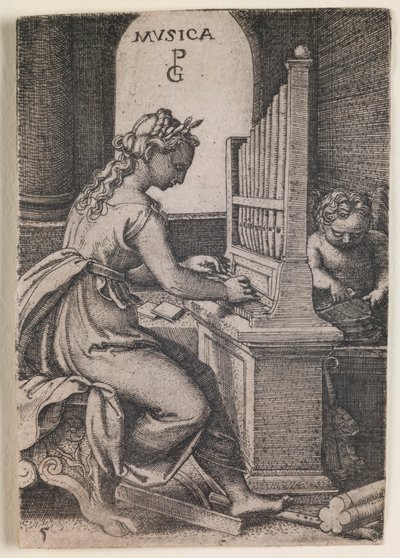 Musica, från serien "The Liberal Arts" av Georg Pencz