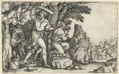Offer av Abraham från Isak Story of Abraham (serietitel) av Georg Pencz