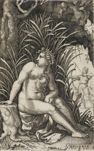 Procris, från grekiska hjältinnor av Georg Pencz
