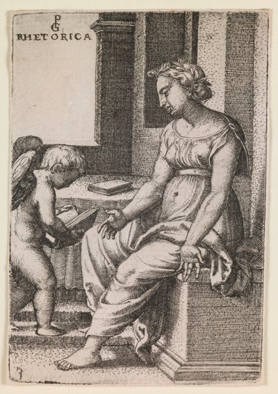 Rhetorica, från serien "The Liberal Arts" av Georg Pencz