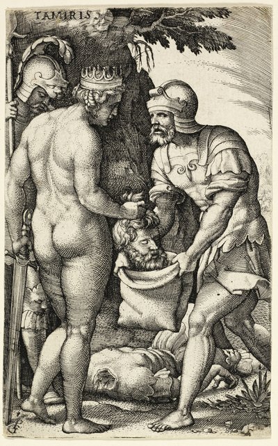Tamiris, från grekiska hjältinnor av Georg Pencz