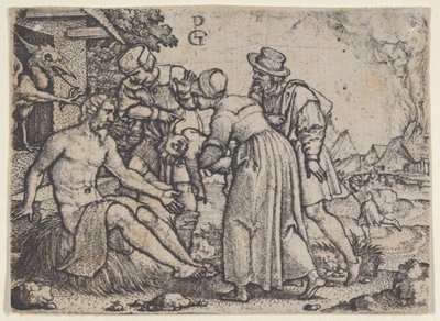 Förföljelsen av Job. av Georg Pencz
