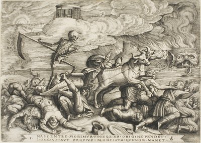 The Triumph of Death, tallrik fem från The Triumphs of Petrarch av Georg Pencz