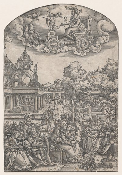 Venus, från De sju planeterna. av Georg Pencz