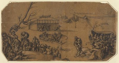 Översvämningen av Georg Pencz after Michelangelo
