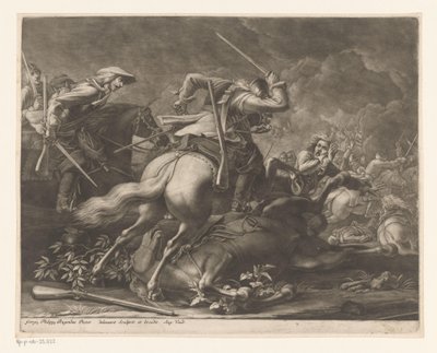 Ryttare kamp av Georg Philipp Rugendas (I)