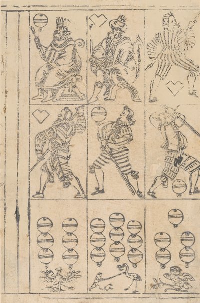Ark med spelkort, 1500-talet. av Georg Schachomair